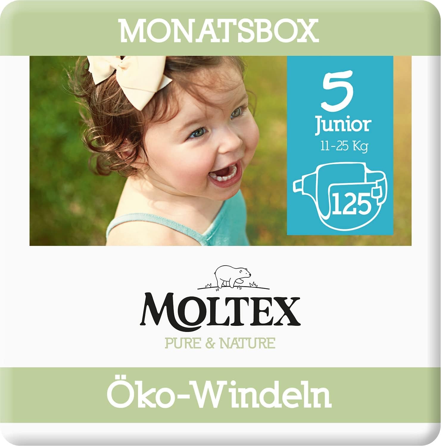 Pure & Nature Økologiske bleer Størrelse 6 XL (17-28 kg) Månedsæske 84 Økologiske bleer
