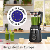 Highspeed-Standmixer Vitapower Serie 6 MMBD665B1, 45.000 U/Min, 6 Programmer Inkl Heiße Suppe & Reinigung, 2 L Mixbehälter, Stopfer, Spülmaschinenfeste Teile, Made in Europe, 1800W, Schwarz Kitchen Naty Shop