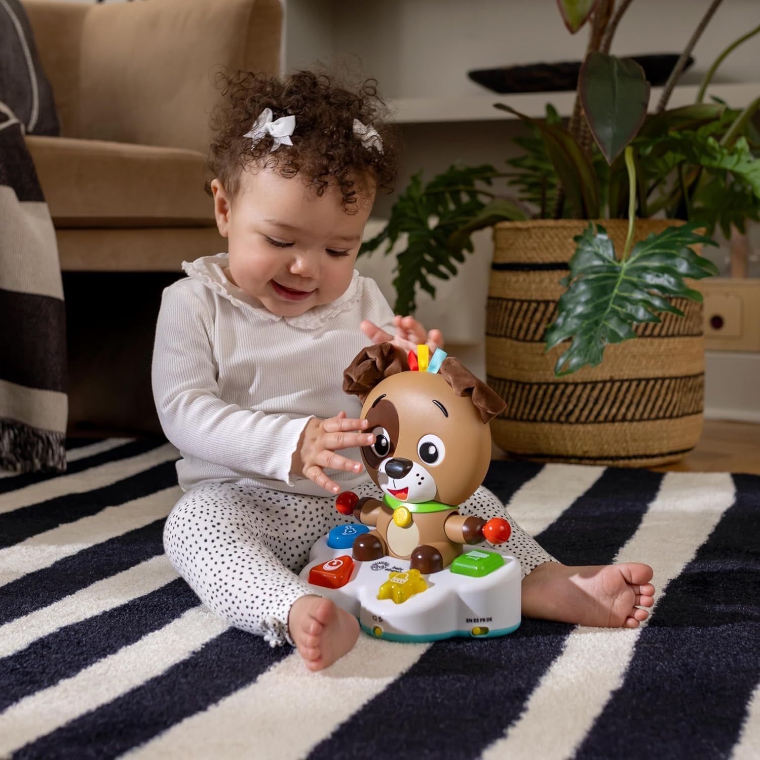 Baby Einstein, Drum & Learn Dean Musical Learning Toy - Multisensorisk babylegetøj, 2 legetilstande, farver, former og instrumenter, 50+ lyde, fra 6 måneder Babylegetøj Naty Shop