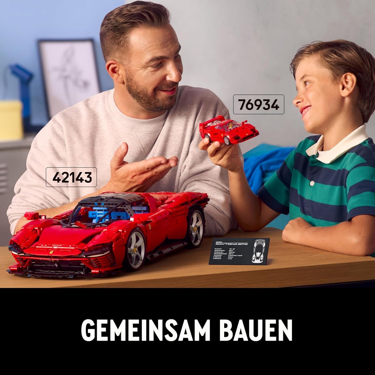 LEGO Technic Ferrari Daytona SP3 Model Kit 1:8 Skala, Rød Super Sports Car, Extended Car Model Samlerobjekt, Ultimate Car Concept 42143 Byggesæt Besuche den LEGO-Store