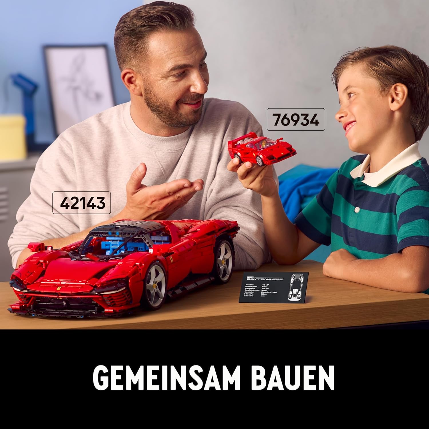 LEGO Technic Ferrari Daytona SP3 Model Kit 1:8 Skala, Rød Super Sports Car, Extended Car Model Samlerobjekt, Ultimate Car Concept 42143 Byggesæt Besuche den LEGO-Store