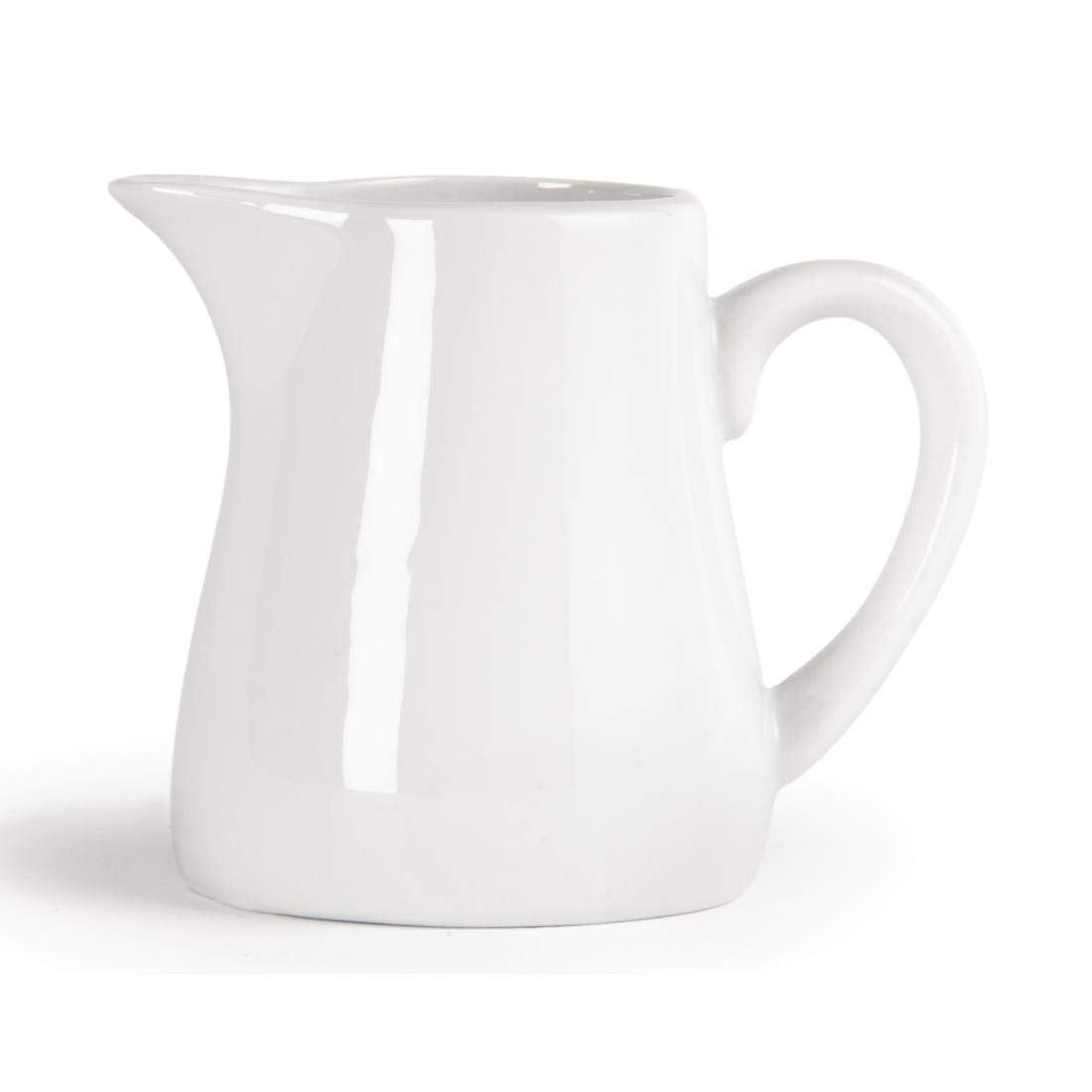 Olympia Whiteware Servierkannen 170 ml/6 oz (6er-Pack), Weisses Porzellan - Kanne mit Henkel, ideal for Milch, Sahne, Vanillepudding, Soßen, Bratensoße - spülmaschinen- und mikrowellengeeignet, Café-Restaurant-Hausgebrauch, U819
