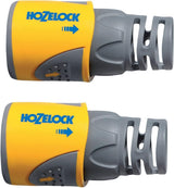 HOZELOCK - 2 slangekoblinger Plus Ø 12,5 mm - 15 mm (1/2"- 5/8") Soft Touch: Vandtæt, skridsikker, fleksibel og forlænget slangeforbindelse, der forhindrer vridning og dryp [2050P0025]