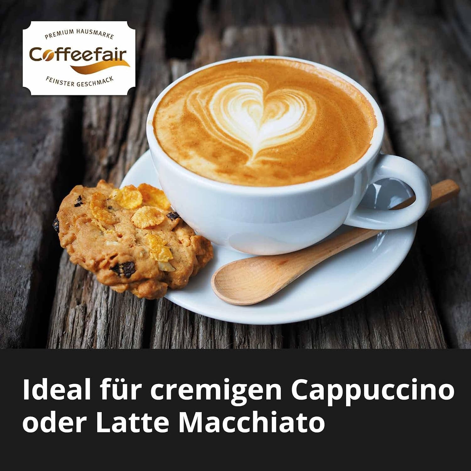 Coffeefair Cafe Creme Kaffeebohnen i Barista Qualität - 1 kg til Kaffeevollautomaten, Mischbohne til Kaffee eller Espresso-verwendbar, schonende Trommelröstung
