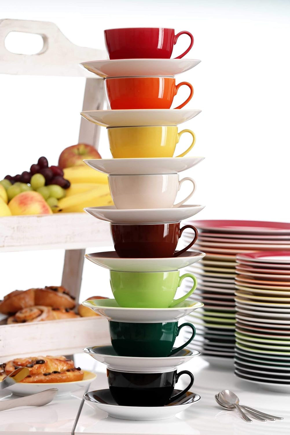 Ritzenhoff & Breker Doppio kaffestel, 12 dele, porcelæn, rød