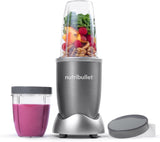 Nutribullet Original, Elektrischer Mixer, Zerkleinerer, Smoothiemixer, Smoothie Maker, 600 W Leistung, Einfach Und Schnell in Der Anvendung, Kompakt, Leicht Zu Reinigen, NB603DG Bucatarie Naty Shop Grau Verpackung Mit Zubehör