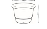 elho Amiga Round 30 - Indendørs og udendørs urtepotte - 100% genbrugsplast - Ø 29,5 x H 20,2 cm - Beige/Svampebeige
