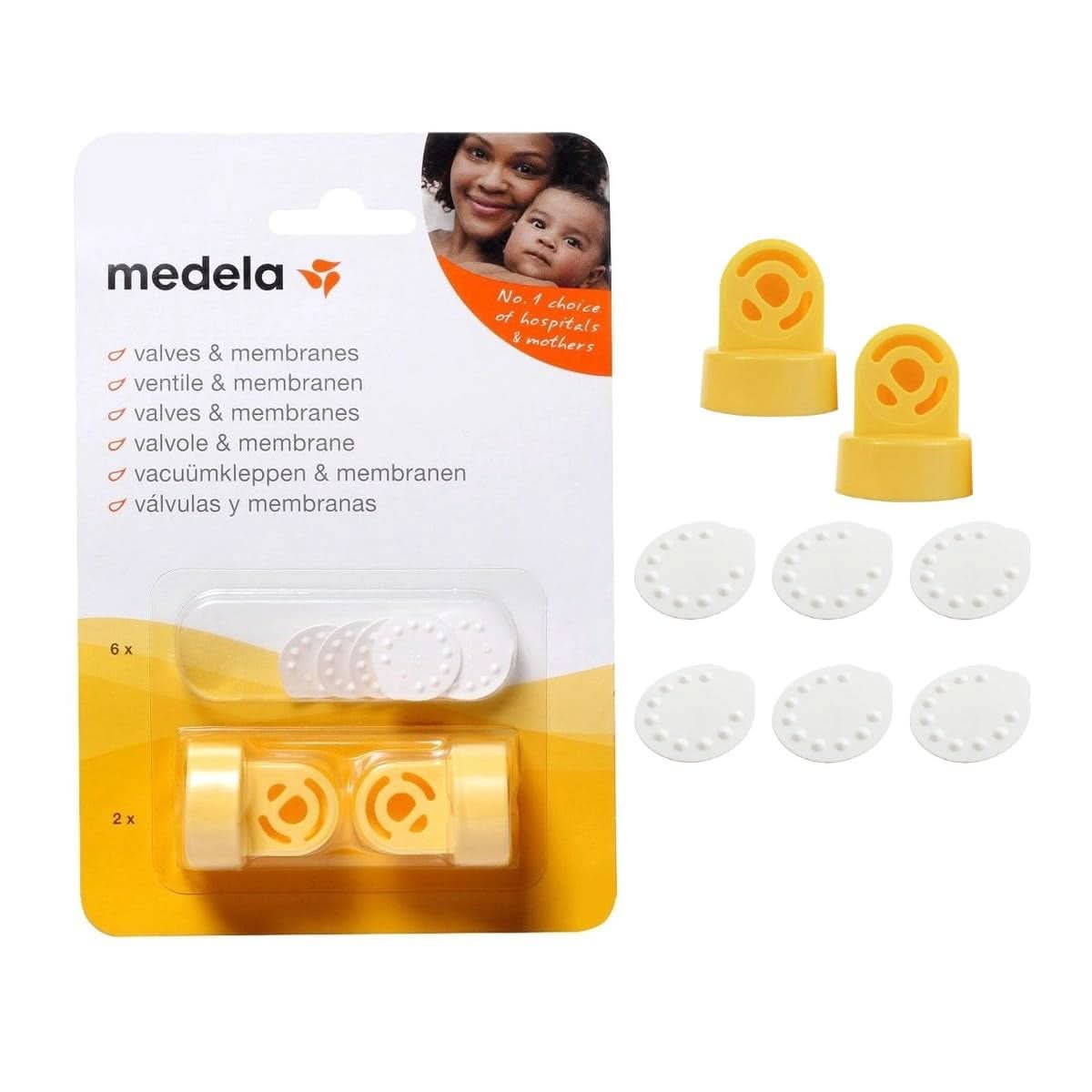 Medela 008.0293 Ventiler og patter, flerfarvede Tilbehør Mad og amning Bebe Naty Shop