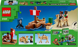 LEGO Minecraft Piratskibet Voyage Blæksprutte- og kamelpiratfigur Legetøjsskibsbygning Rollespilsgave til drenge og piger 8 år 21259 Byggesæt Besuche den LEGO-Store