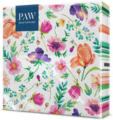 PAW - 3-lags servietter (33 X 33 Cm) I 20 stykker I Perfekt til fødselsdage, fester, bryllupper, nadver og helligdage I Bordpynt Farverige papirservietter - Farverige blomster Flora I Blomsterarrangement