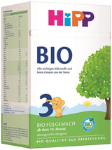 HiPP 3 Økologisk tilskudsmælk (4 x 600g) - efter 10 måneder, med Omega-3 (DHA, ALA), Calcium, Vitamin D, af bedste økologiske kvalitet
