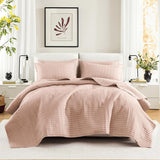 Comfort Spaces Kienna dynesæt, luksus dobbeltsyet sommertæppe, let, blødt sengetøj året rundt, matchende pudebetræk, hvidt, tæppe til kingsize-senge (264,2 X 228,6 cm), Naty Shop dyner og dyner Rød hel/dronning (90"X90")