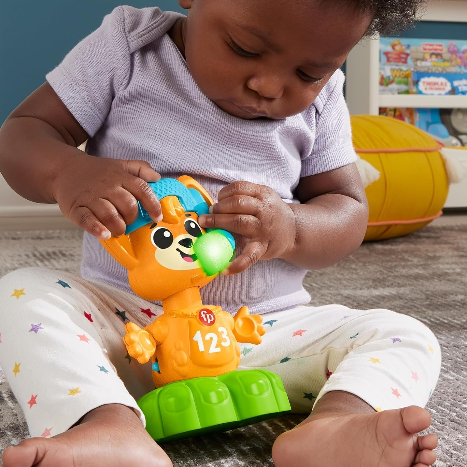 Fisher Price Animal Band Rino the Fox Learn Opposites, Interactive Fox to Learn Through Movement, Colorful Lights, Songs and Sounds, Baby Toy, 9+ Months, HYL02 Baby Toys Naty Shop