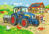 Ravensburger Puslespil til børn - 07616 Byggeplads og gård - Puslespil for børn fra 3 år, med 2X12 brikker Puslespil Naty Shop