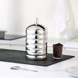 Alessi Kalistò 2 CB02 - Køkkenkrukke i rustfrit stål 18/10 med aluminiumsknop, 114 cl, sølv Madopbevaringsbokse Naty Shop