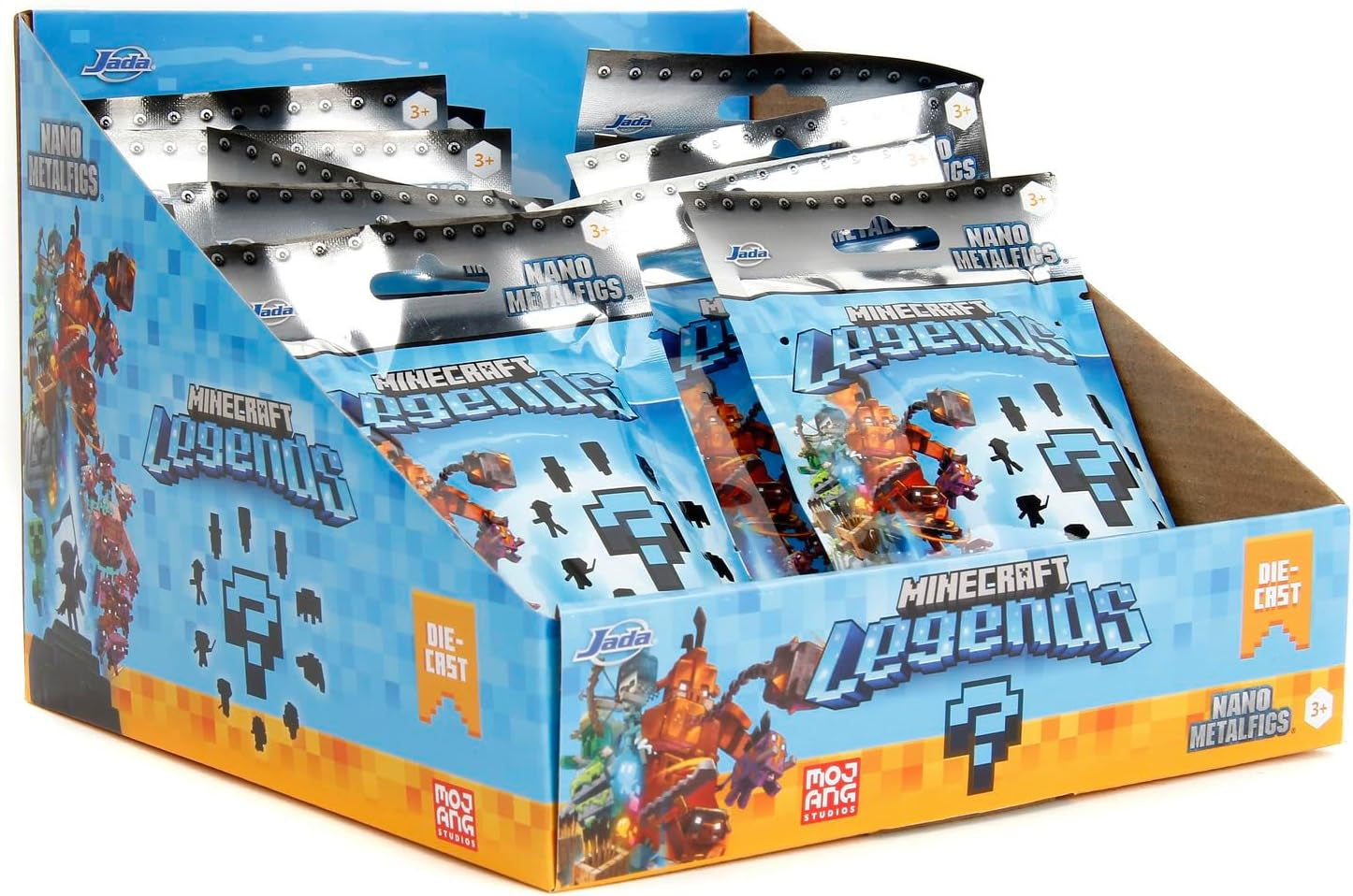 Jada Toys - Minecraft Blind Pack Nanofigs, Wave 2, Minecraft Legends Nano Metal samlerfigur, Forskellige modeller, 4 Cm, Alder 3+, Sorte Actionfigurer Naty Shop