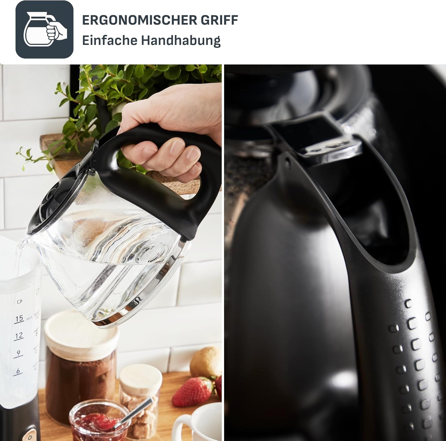 Tefal Includeo Filter Espressomaskine, Espressomaskine Ekstremt nem at bruge, Velegnet til højre- og venstrehåndede brugere, Automatisk lågåbning, 1,25 L, 10 til 15 kopper, CM533811