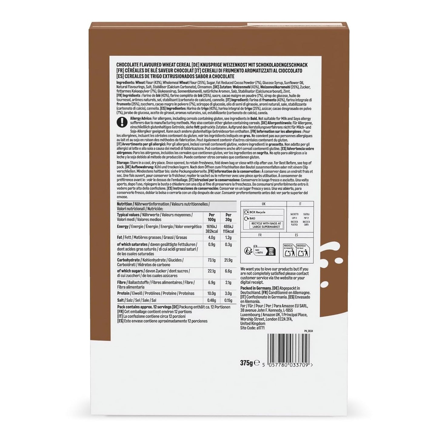 Chokoladebarer fra Amazon, 375g