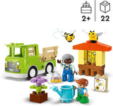 LEGO DUPLO Bybiavl og bistader, pædagogisk legetøj til småbørn med 2 figurer og en mobil lastbil, bygge- og ombygningssæt, legetøj til småbørn fra 2 år 10419 Byggesæt Besuche den LEGO-Store