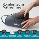 TEMPUR Memory Foam rejsepude, ergonomisk nakkepude, inklusive bæretaske, antracit, mål 25 x 31 x 10/7 cm