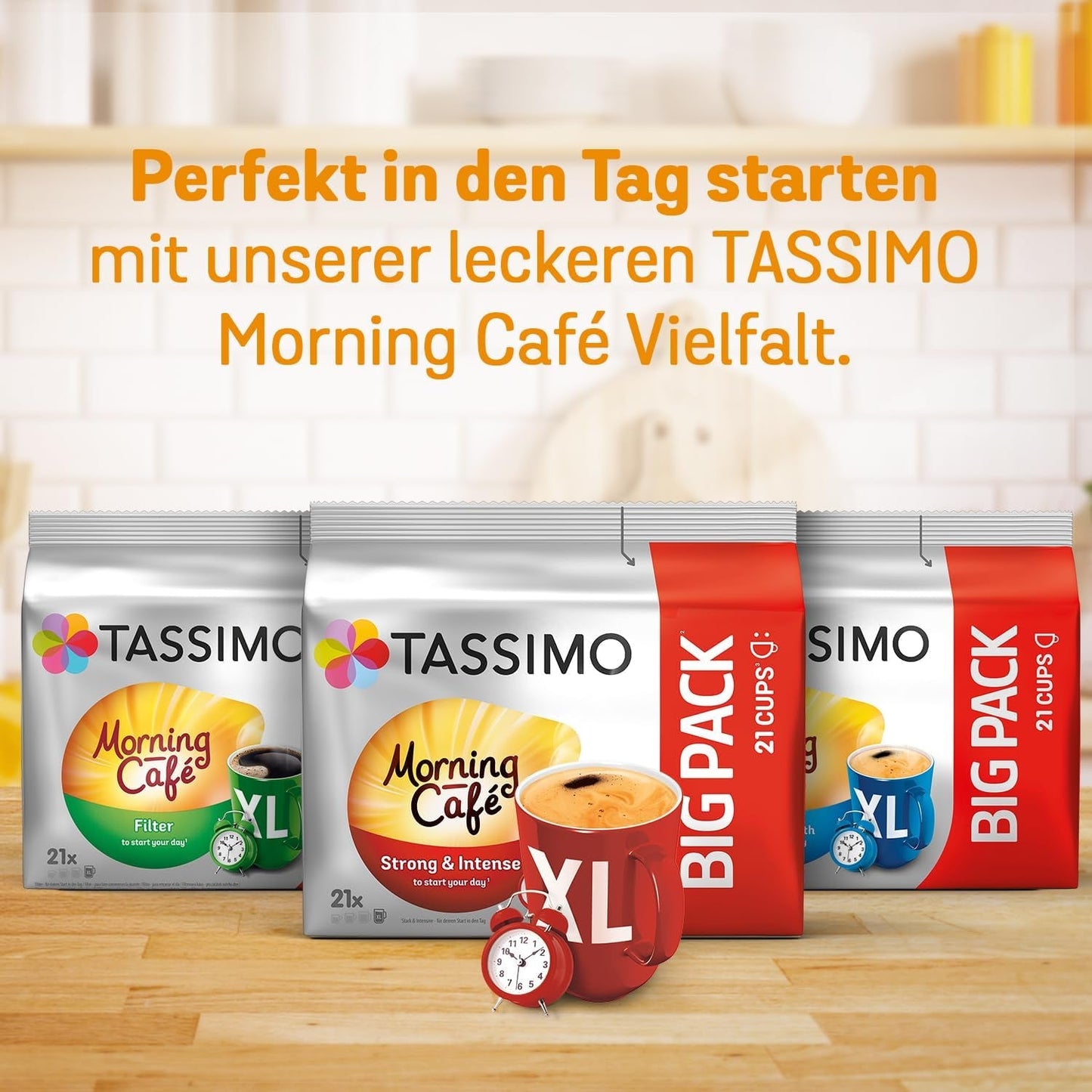 Tassimo Kapseln Moring Café XL Strong & Intense, Big Pack, 5 x 21 pads, 105 Kaffeekapseln
