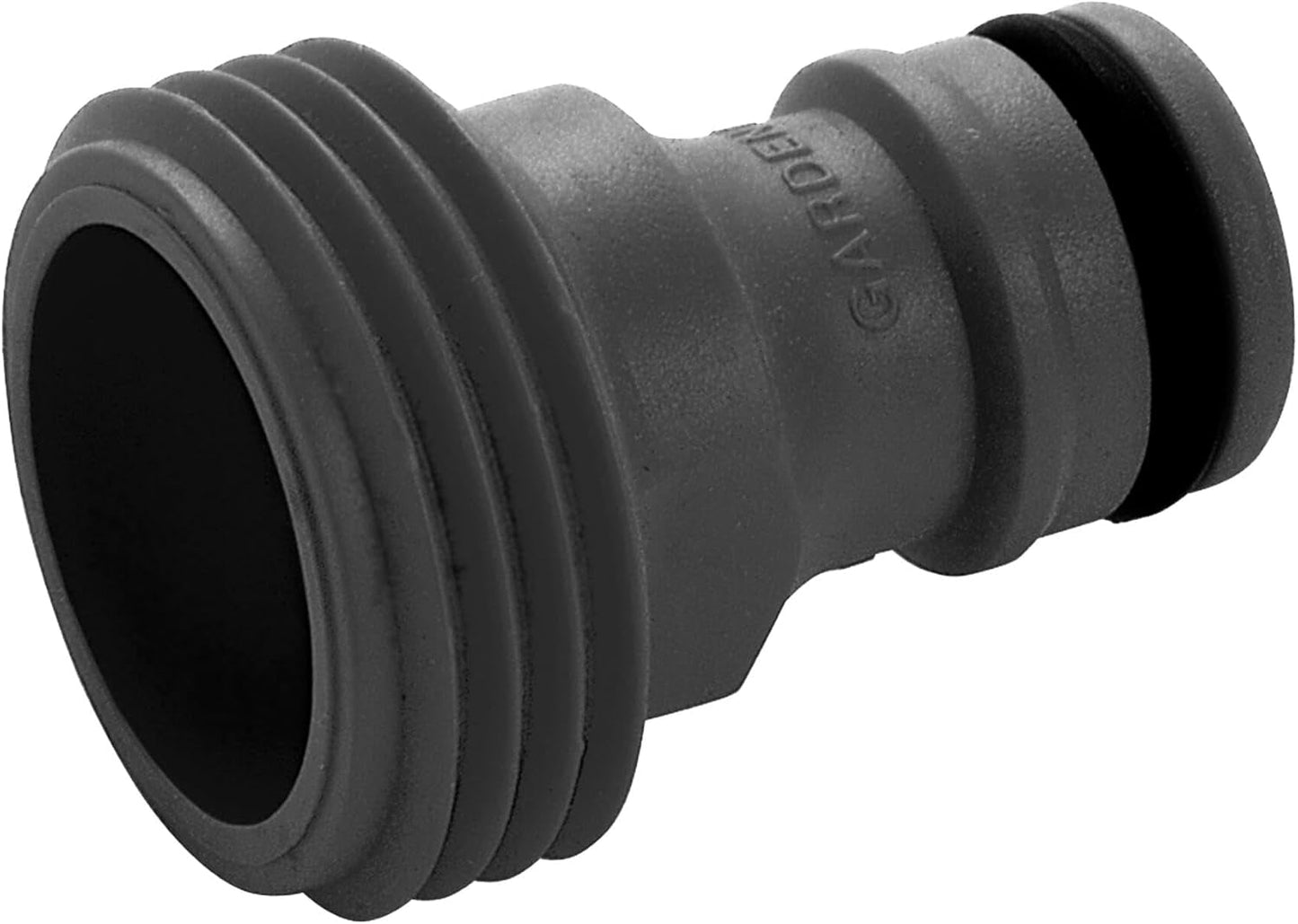 Adapter til Gardena-apparater: Tilslutning til det originale Gardena-system til vandingsapparater med indvendigt gevind, egnet til 26,5 mm gevind (G 3/4"), i æske (2921-20), Sort