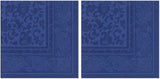 50 servietter "ROYAL Collection" 1/4 fold 40 Cm X 40 Cm mørkeblå "Ornaments"