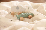 Jollein 112-001-67090 Trælegetøj på hjul, grøn Babylegetøj Naty Shop