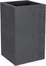 Basalt Up urtepotte, Firkantet, Høj, 36 L, Betonlook, Plain Wall, Vandtank, 29,5 x 29,5 x 49,5 cm, Antracitgrå