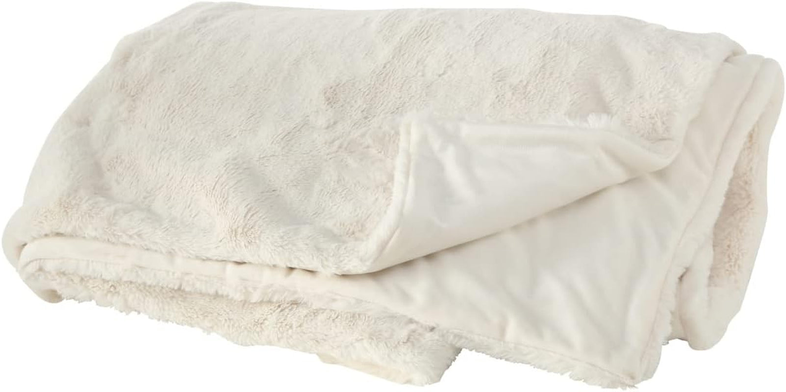 Boltze Storan tæppe (størrelse 150X200 cm, beige farve, behageligt polyestertæppe, ideel til kolde vinteraftener, pelslook) 1015378 BOLTZE Senge og tæpper Cremehvide