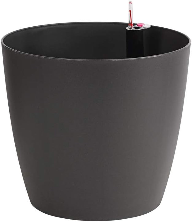 Dehner Mila urtepotte med selvvandingssystem, Ø 30 cm, højde 26 cm, plastik, hvid