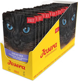 JOSERA Kyllinge- og kalvefilet (16 x 70 g) | Voksen | Premium vådfoder til voksne katte | Kylling og kalvekød med 40% kyllingefilet | Ingen korn | Våd kattefoder i friskhedspose | Pakke med 16