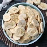 Frysetørrede bananskiver 100g - frysetørrede bananchips - frysetørrede tørrede frugter - tørrede bananskiver til pynt, snacks, smoothies og desserter Dehydrerede produkter Naty Shop