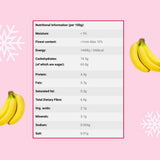 Frysetørrede bananskiver 100g - frysetørrede bananchips - frysetørrede tørrede frugter - tørrede bananskiver til pynt, snacks, smoothies og desserter Dehydrerede produkter Naty Shop