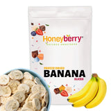 Frysetørrede bananskiver 100g - frysetørrede bananchips - frysetørrede tørrede frugter - tørrede bananskiver til pynt, snacks, smoothies og desserter Dehydrerede produkter Naty Shop 100G