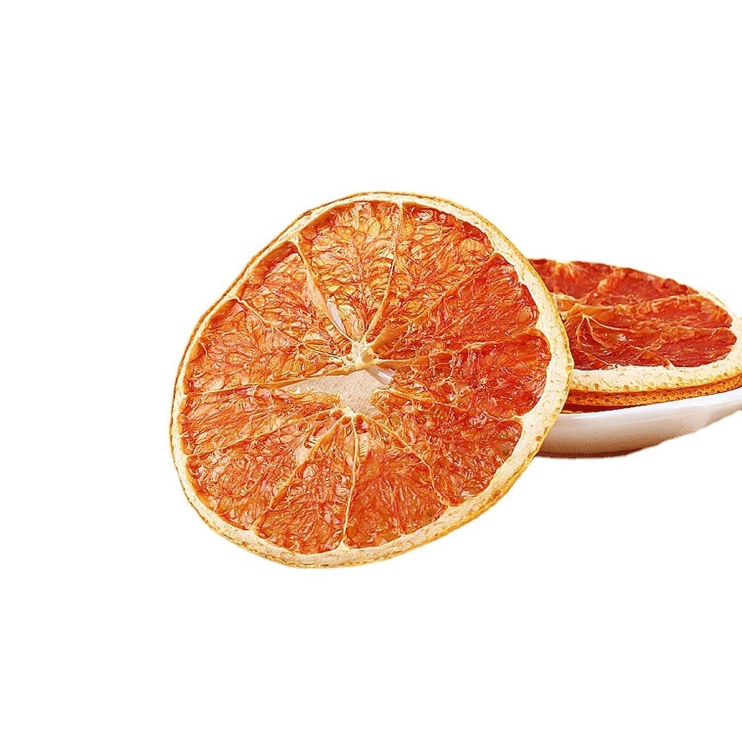 Tørrede grapefrugtskiver, tørret grapefrugt, vasefyld, julepynt, røde grapefrugtskiver, tørrede frugtskiver til te, uden tilsat sukker (100 g (1 pakke)) Naty Shop tørrede produkter 200 g (1 pakke)