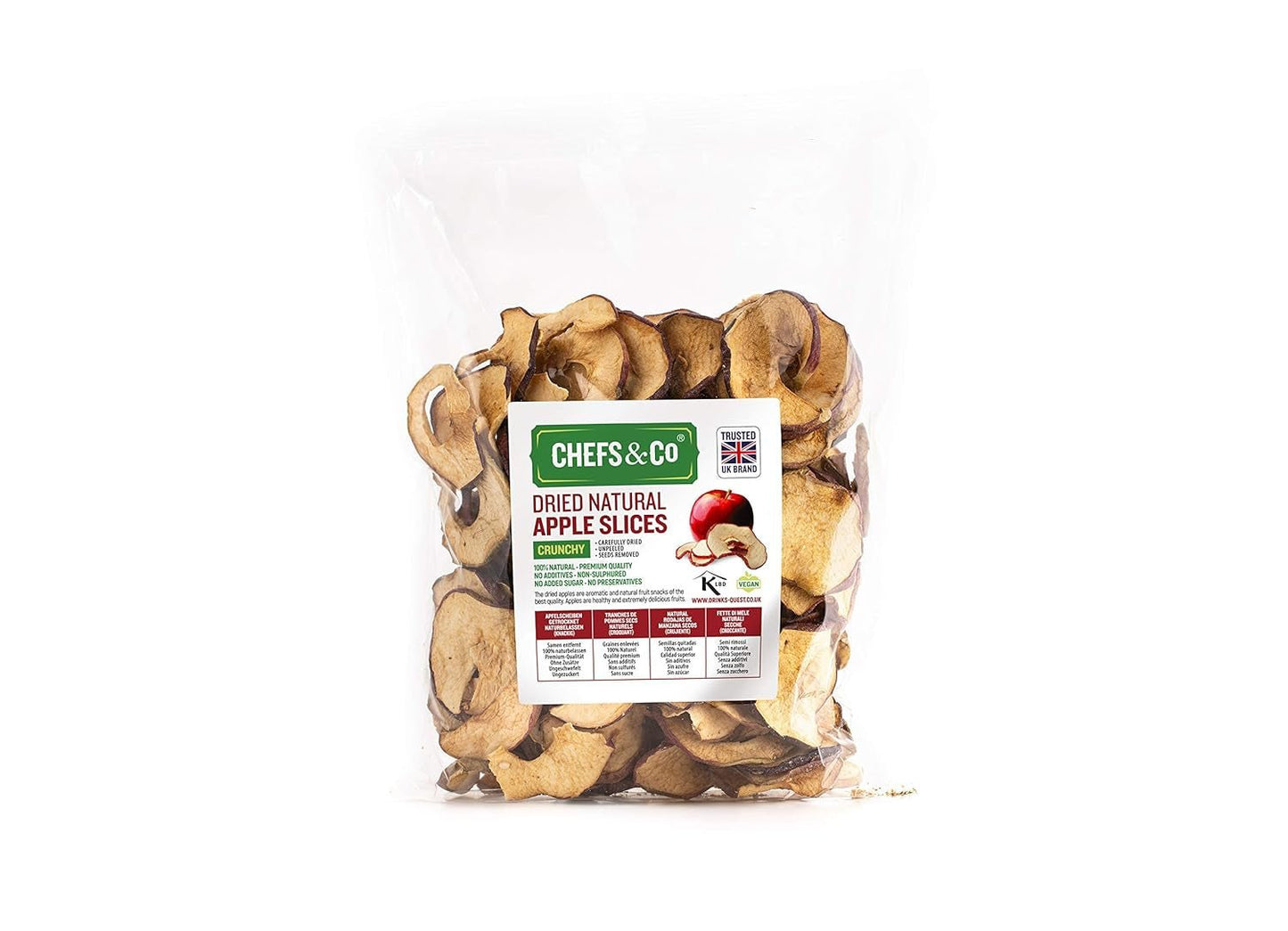 Tørrede æbleskiver 250g | 100% naturlig hel frugt | uden skal | uden frø | uden tilsætningsstoffer | usvovlet | uden tilsat sukker Dehydrerede produkter Naty Shop Standard titel