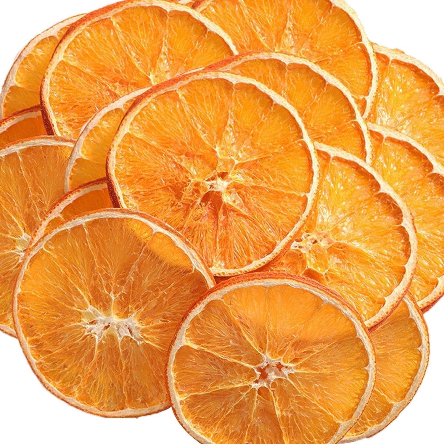 Tørrede appelsinskiver, 250g Naturlige appelsinskiver Tørrede dekorationer, tørrede appelsinskiver til julepynt, adventskrans, sæbe, frugtskiver Tørrede produkter Naty Shop 250 gram
