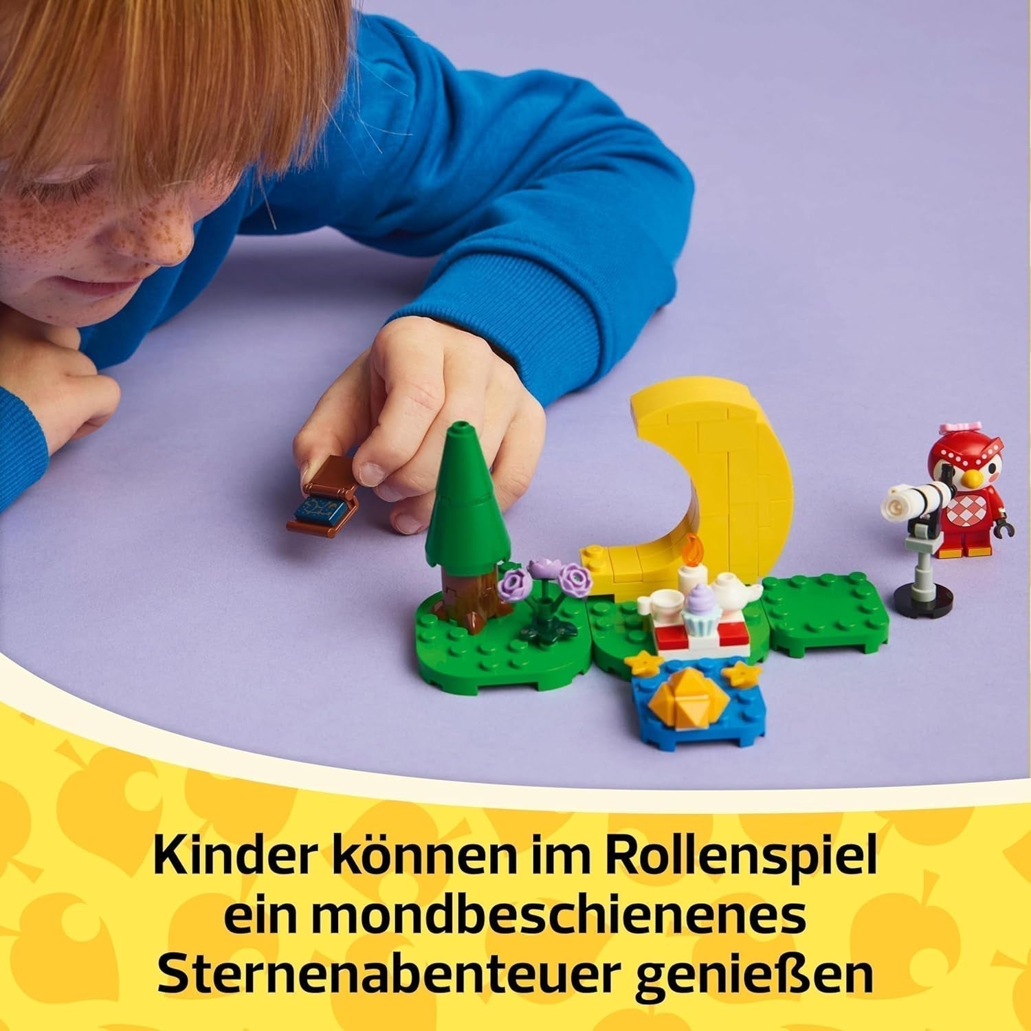 LEGO Animal Crossing Stargazing med Eufemia, Byggesæt til børn, Fantasifuldt Rollespil Videospilsæt, Legetøj til 6-årige piger og drenge, Figurdyrelegetøj 77053 Byggesæt Besuche den LEGO-Store