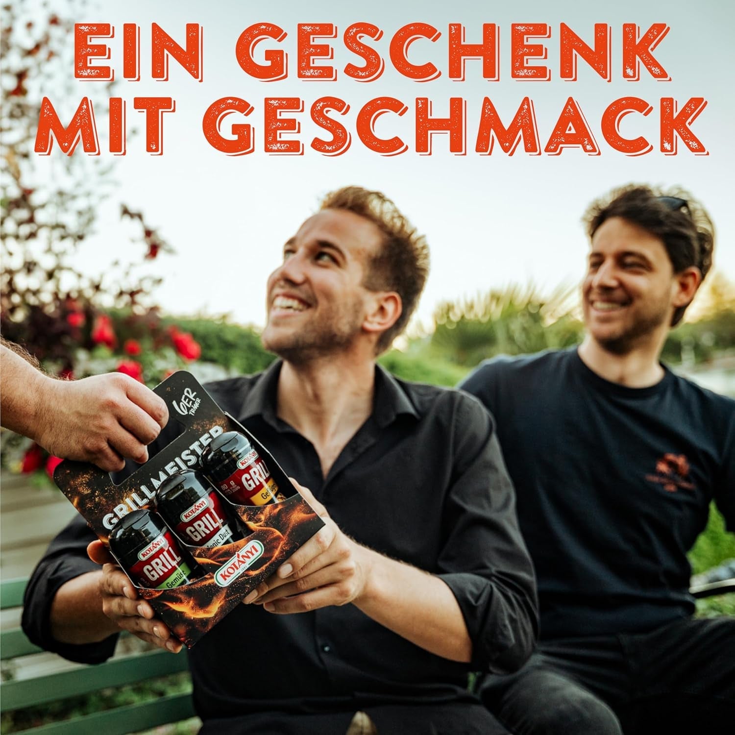 KOTÁNYI Grill Krydderi Gavesæt - 6er Carrier - Gaver til Mænd - Grill Tilbehør & Krydderi Sæt für jedes BBQ - Grill Tilbehør inkl. Magic Dust - [Jetzt Geburtstagsgeschenk für Männer bestellen!]