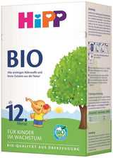 HiPP økologisk vækstmælk (4 x 600 g) efter 12 måneder med calcium, jern, vitamin C og D til småbørn i vækst, bedste økologiske kvalitet