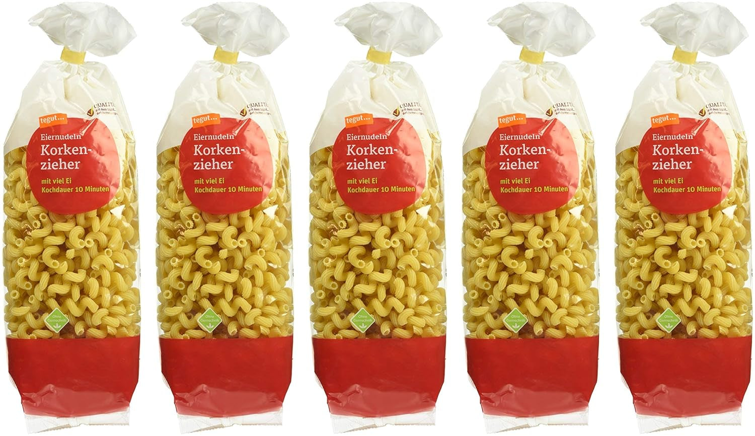 tegut... Æggenudler Proptrækker Pakke med 5 (5 x 500 g)