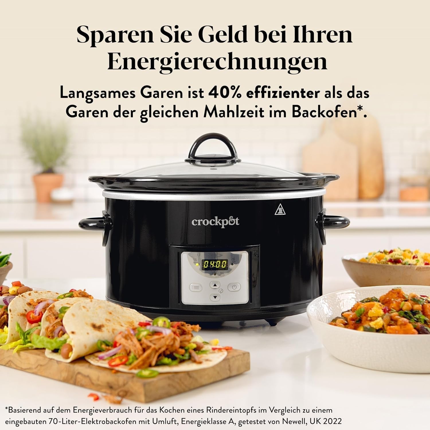 Crockpot digital slow cooker, 3,5 L (3 til 4 personer), CSC113X Slow Cooker Naty Shop