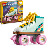 LEGO Creator 3In1 Rulleskøjtetøj til piger og drenge med mini-skateboard og bomkasse, retro soveværelsesindretning, fødselsdagsgave til 8-årige børn 31148 Byggesæt Besuche den LEGO-Store Single