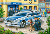 Ravensburger Puslespil til børn - 07574 Politi og brandmænd - Puslespil for børn fra 3 år, med 2X12 brikker Puslespil Naty Shop