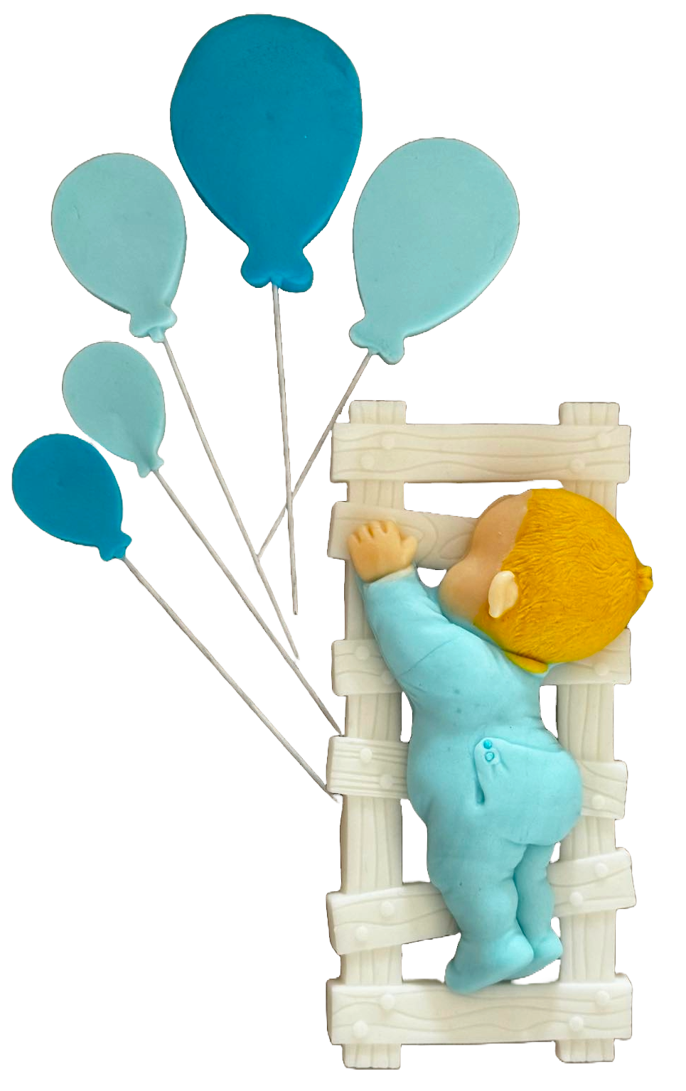Sæt med 6 spiselige sukkerdekorationer, Fericire Sugar Paste Decorations Naty Shop