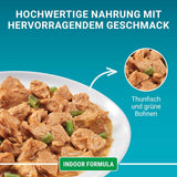PURINA ONE indendørs formel våd kattefoder, møre bidder i hjemmelavet tunsauce, pakke med 26 (26 x 85 g)