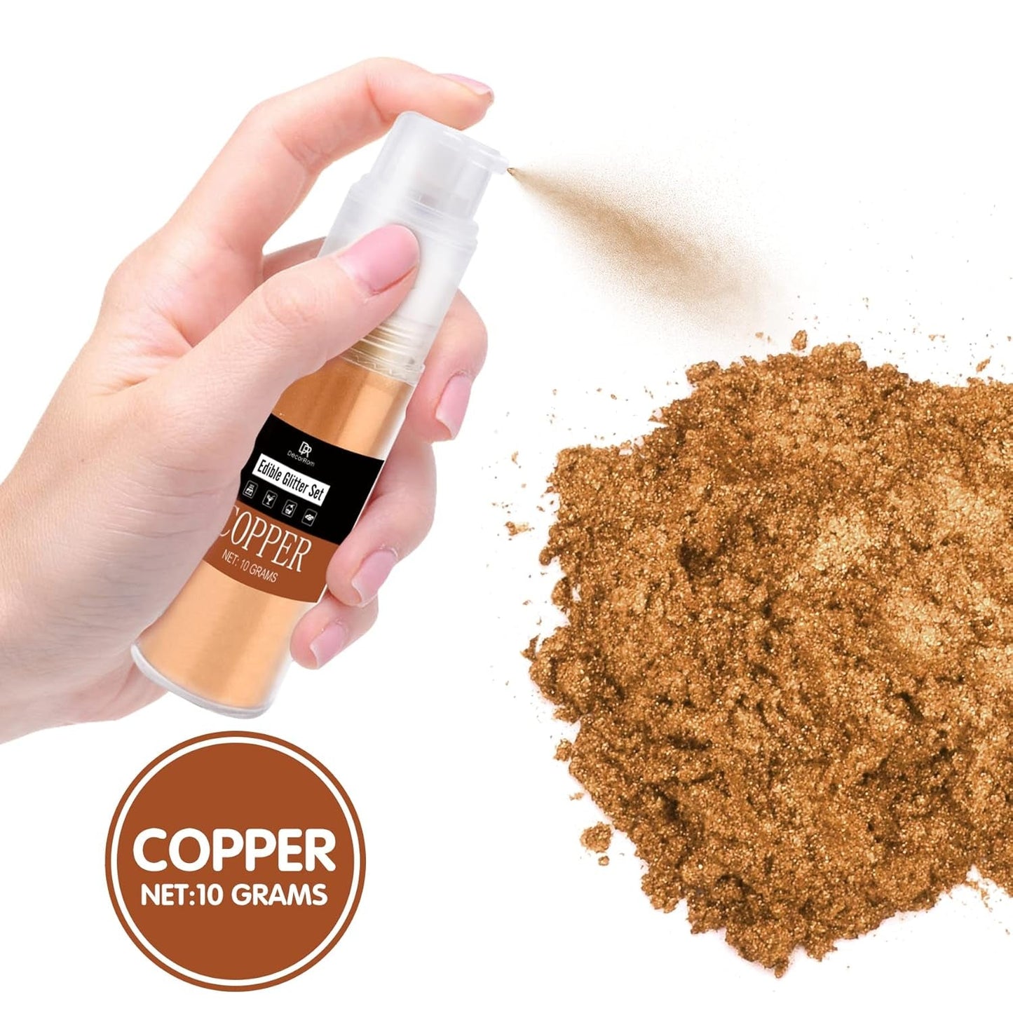 DecoRom, spiseligt glitter, pudder, 10 gram Glitter Naty Shop