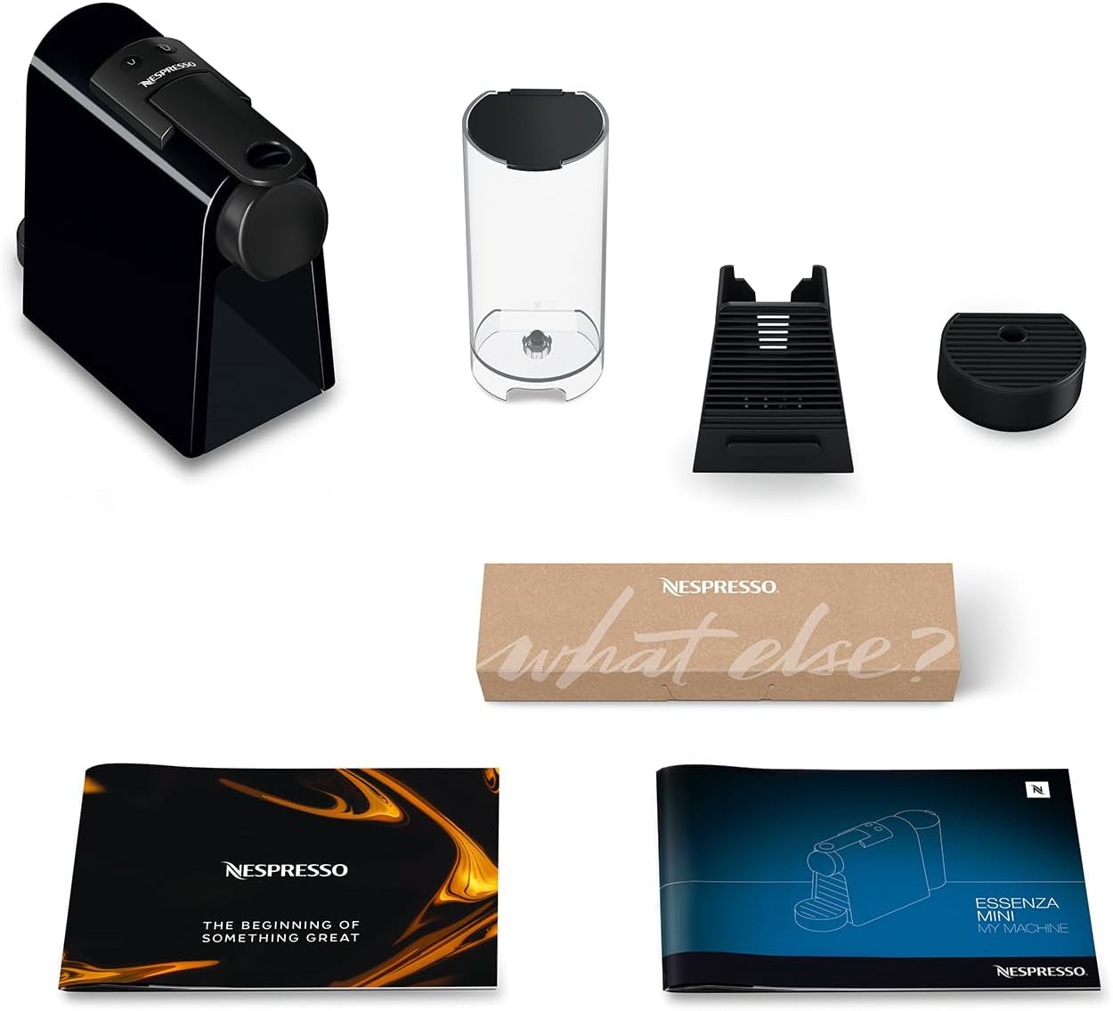 Espressomaskine med Nespresso De'Longhi Essenza Mini kapsler, sort | Pumpetryk 19 bar | Vandtank 0,6 l | Til espresso og lungo | Lille espressomaskine – Store kaffeøjeblikke | EN85.B