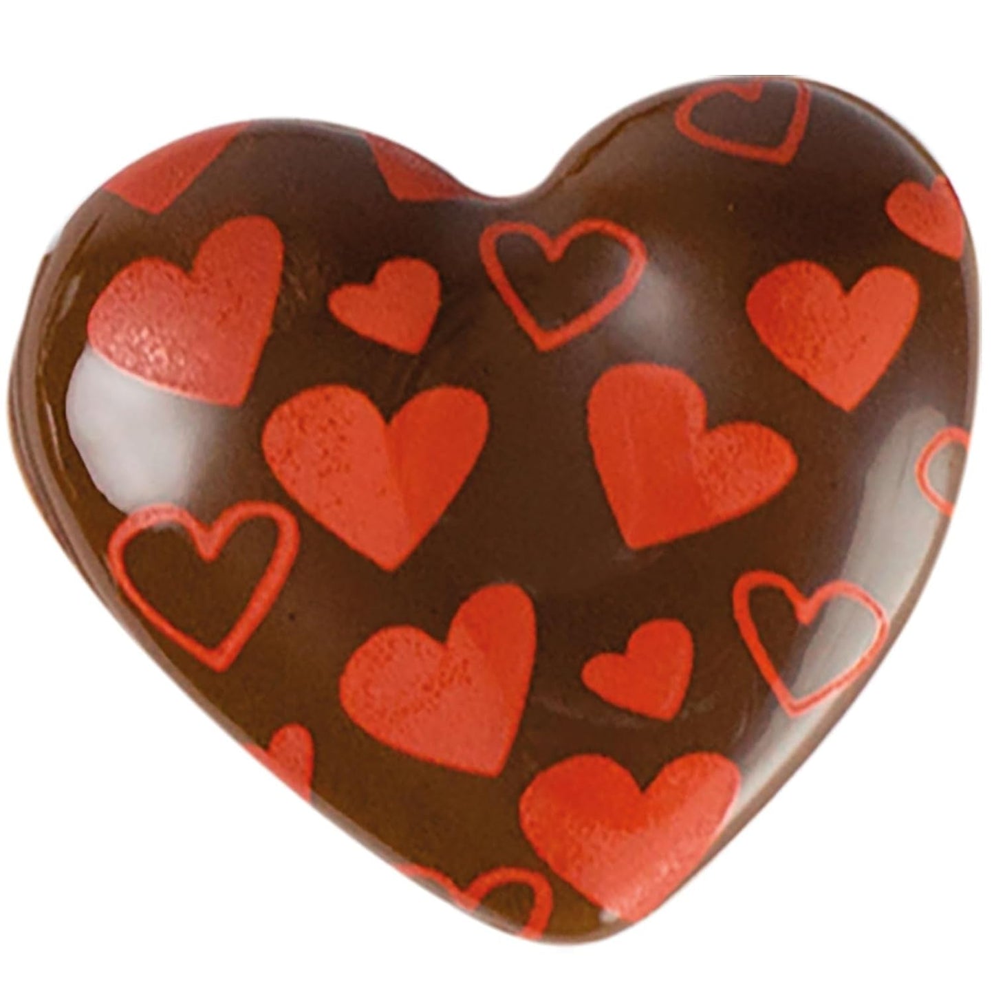 Günthart 135 stykker mørk chokolade filigran hjerter farverige tri-motion trykt 1 pakke (236g)